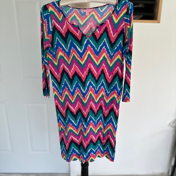 Lilly Pulitzer Dresses & Skirts - Lilly Pulitzer Multicolor Chevron Dress